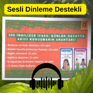 İngilizce Öğrenme Görsel Hafıza/Telaffuz/Sesli Dinleme Telaffuz Destekli/ Çeviri Destekli