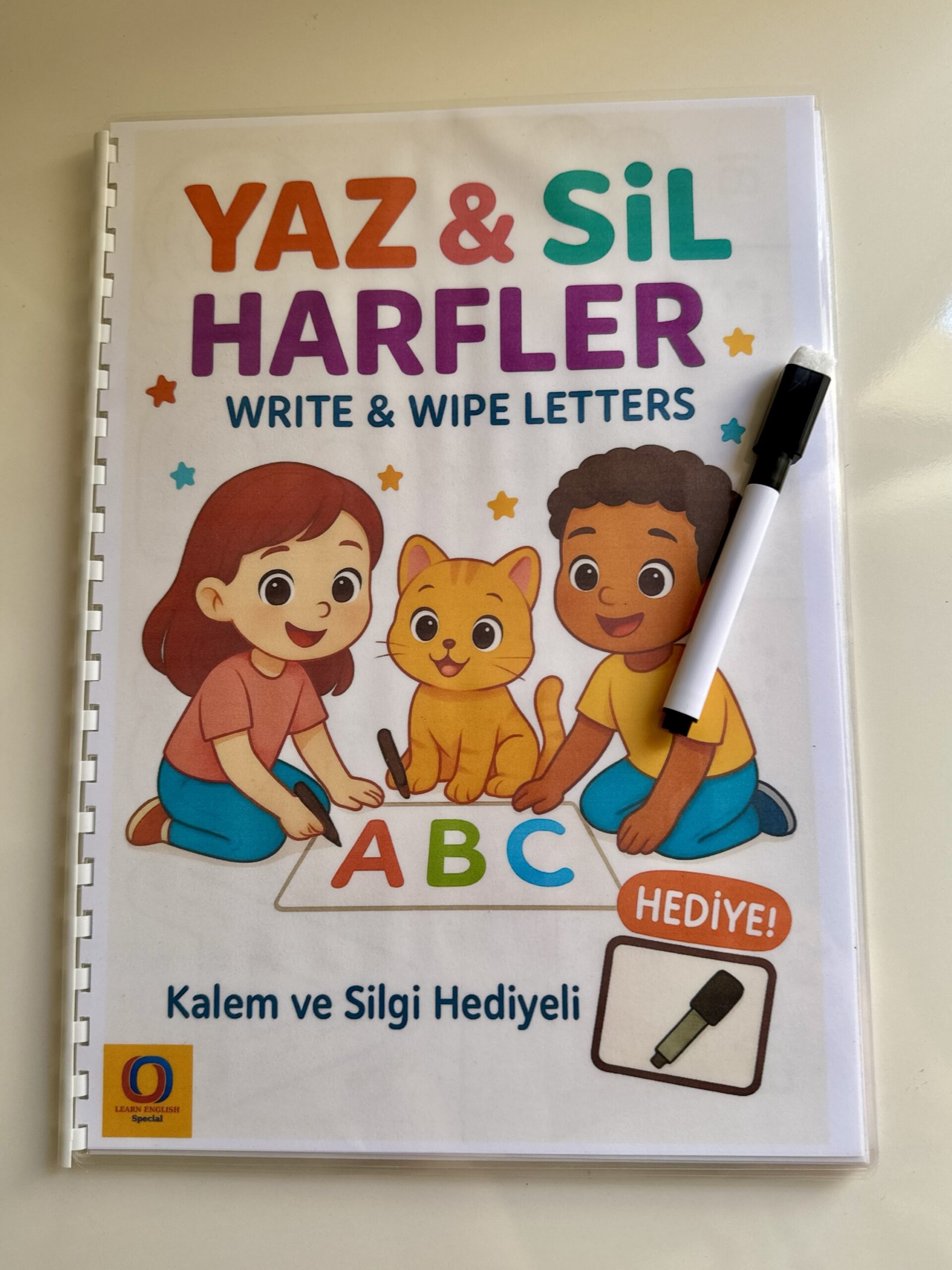 Yaz Sil Plastik Kaplamalı Su Bazlı Silgili Kalem Hediyeli! 2 Kitapçık Set - Görsel 3