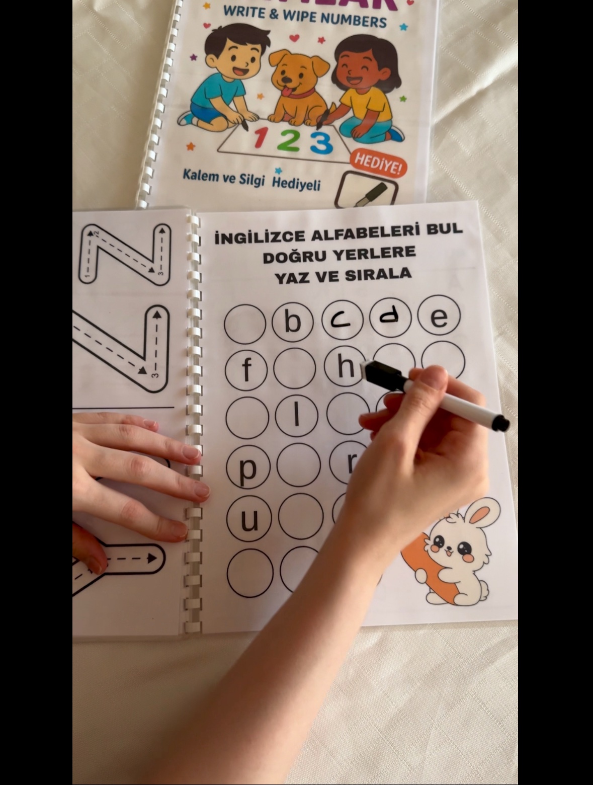 Yaz Sil Plastik Kaplamalı Su Bazlı Silgili Kalem Hediyeli! 2 Kitapçık Set - Görsel 23