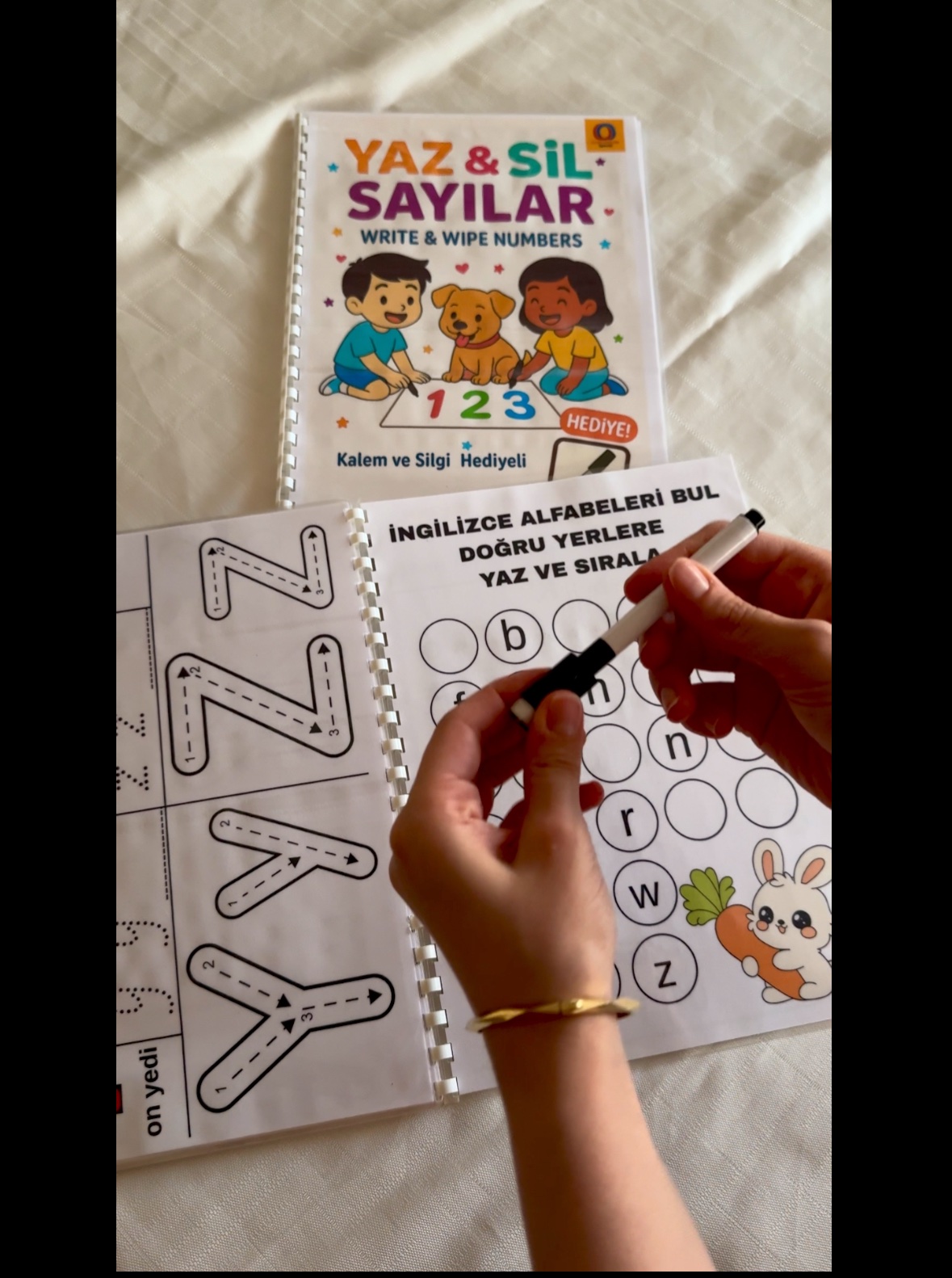 Yaz Sil Plastik Kaplamalı Su Bazlı Silgili Kalem Hediyeli! 2 Kitapçık Set - Görsel 11