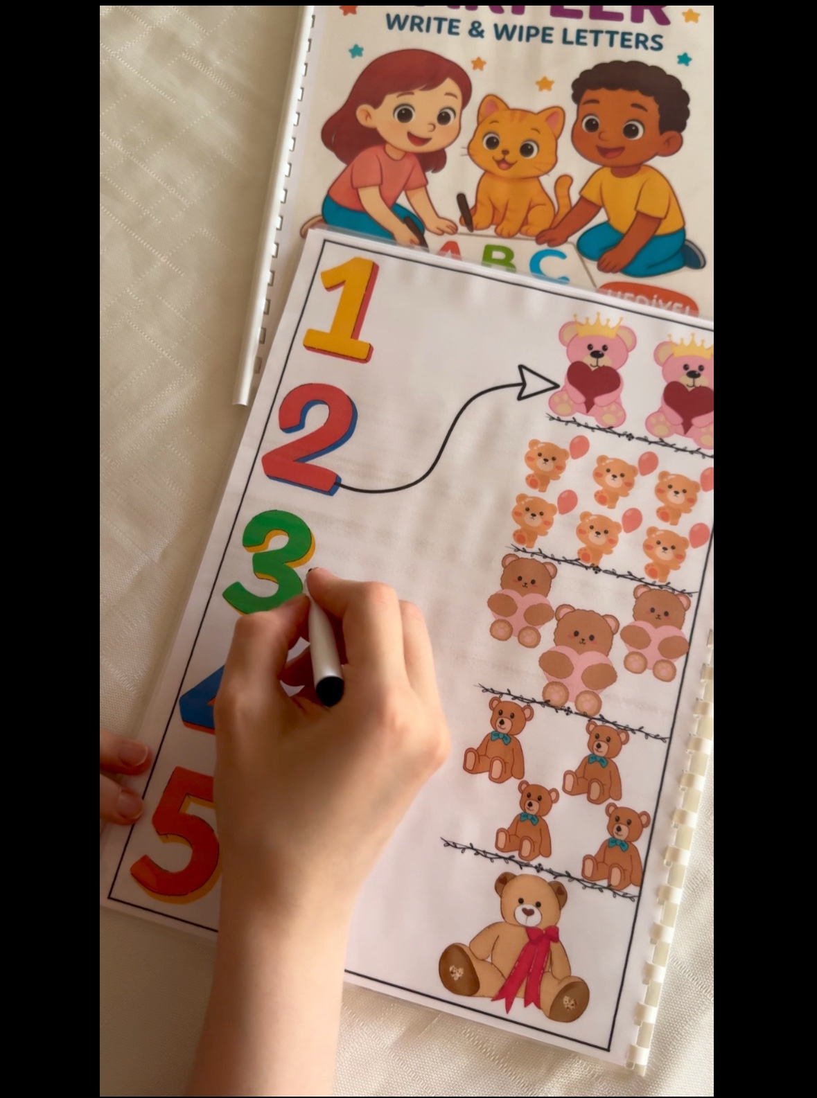 Yaz Sil Plastik Kaplamalı Su Bazlı Silgili Kalem Hediyeli! 2 Kitapçık Set - Görsel 5