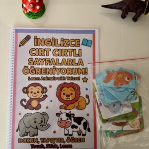 “Plastik Kaplamalı Cırt Cırtlı Kartlar Kitabım ile Hayvanları Ve Yaşam Alanlarını Türkçe ve İngilizce Öğreniyorum Eşleştiriyorum!”